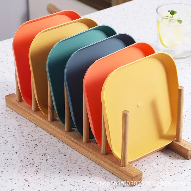 Wholesale Japanese household bone spitting dish Creative plastic plate thickenedsmall  square plate snack  fruit gift plate