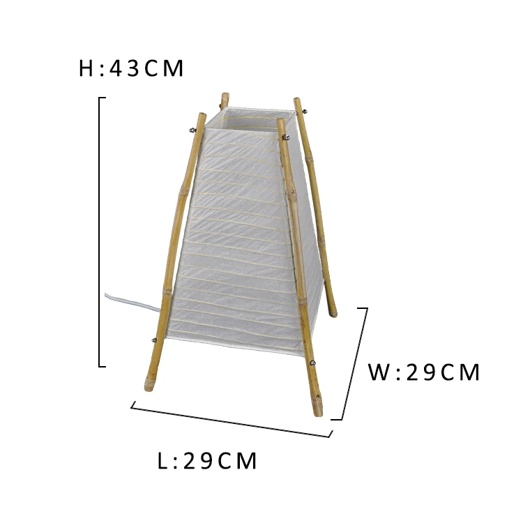 New Design Home Decor Bamboo Frame Modern Led Table Lamp with Rice Paper Finished Made in China
