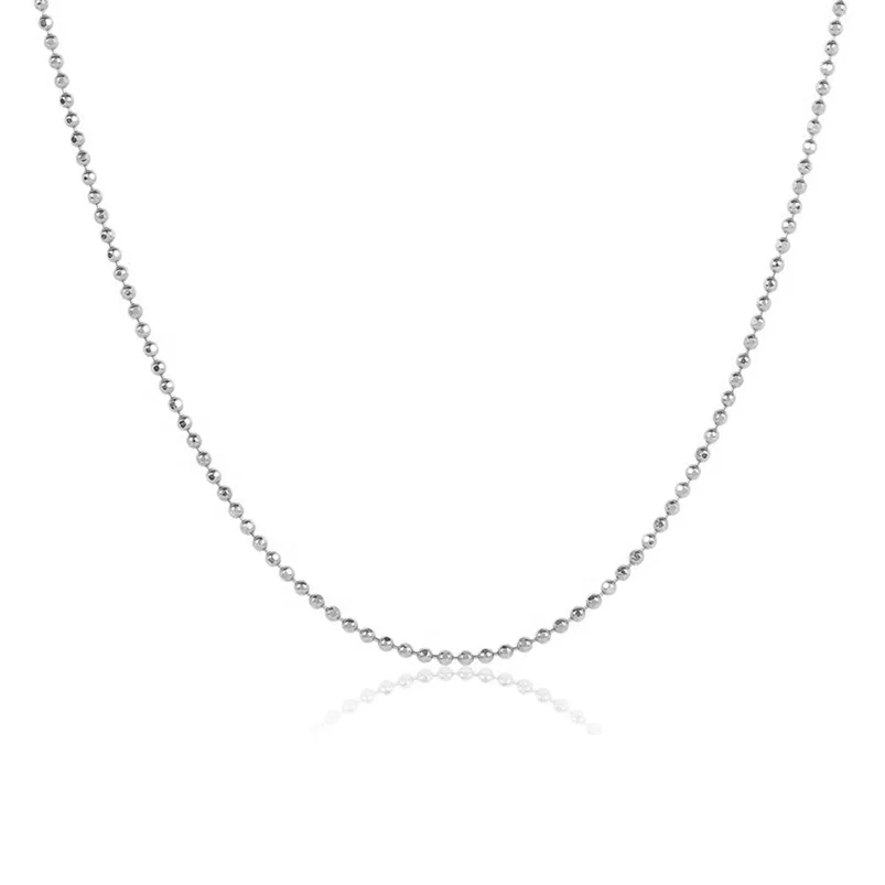 Gemnice high quality 925 silver jewelry bead chain men choker necklace