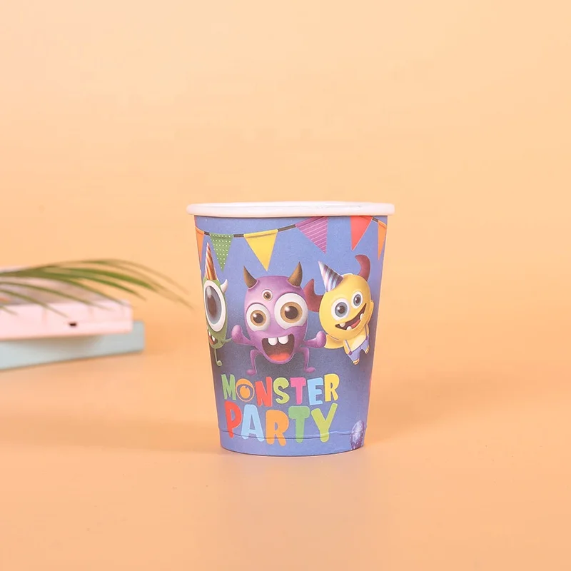 Customized disposable small cartoon ice cream paper cup bowl with lid