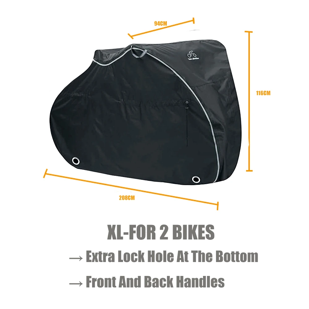 Tear Resistant Strong Gien Check Oxford Bicycle Cover Waterproof with Reflective Handle