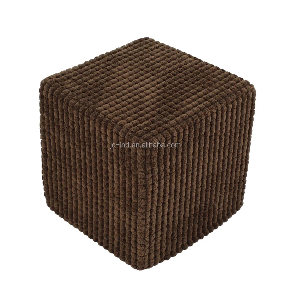 Memory Foam Round Modern Pouffe Ottoman Footstool Ottoman and Pouf Footstool