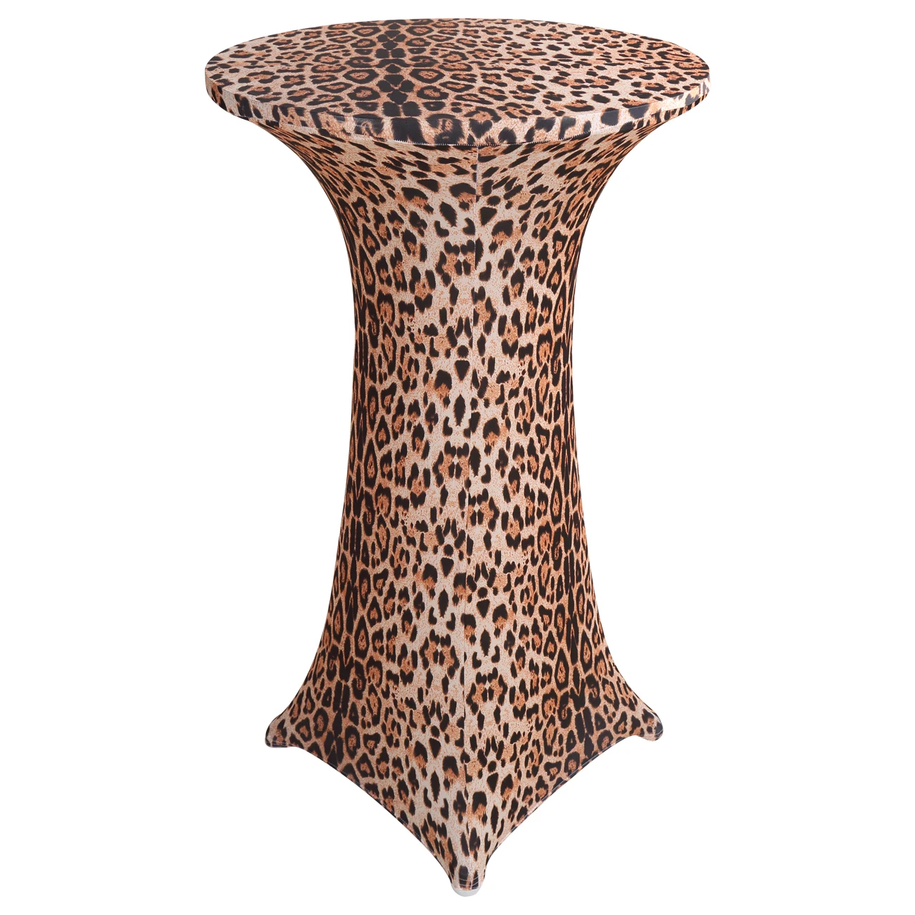 36inch Leopard Print  CoverHigh Bar Cocktail Bar Stretch Spandex Table Cover Table Linen