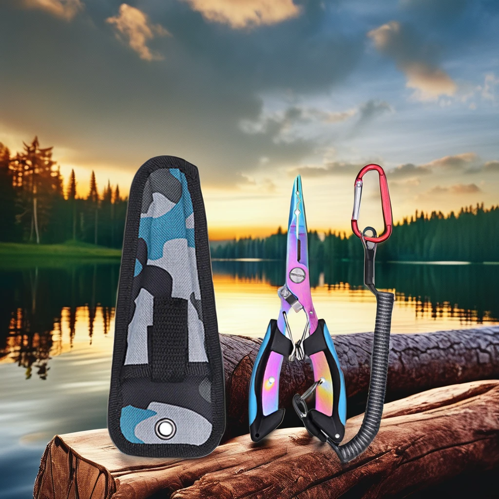 NEWMAJOR Multi-function Shears Stainless Steel Line Fish Cutter Scissor Fishing Pliers Fish Control Hook Fishing Pliers