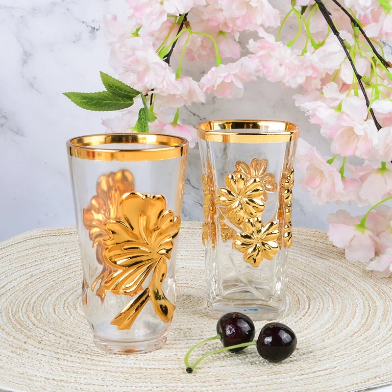 7 унций стакан + 1,4 л кувшин цветочный дизайн золотой 7 шт. питьевой набор, наборы воды