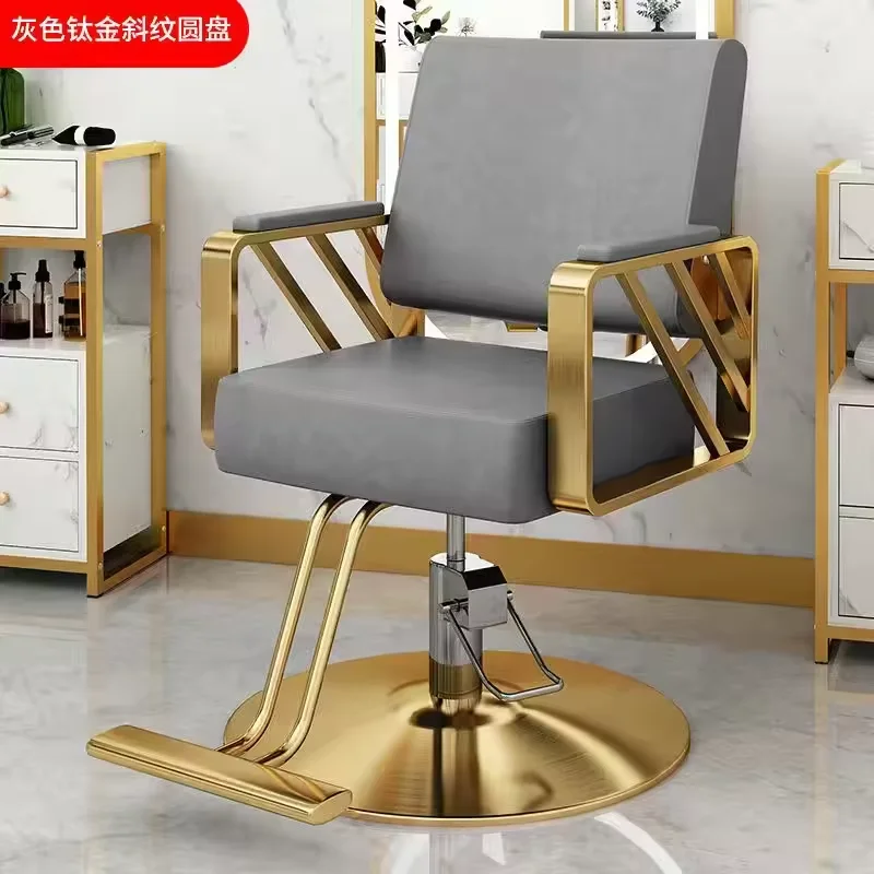 French Design Salon Barbershop Barber Chairs Hairdresser Used Men Hydraulic Barber Chairs