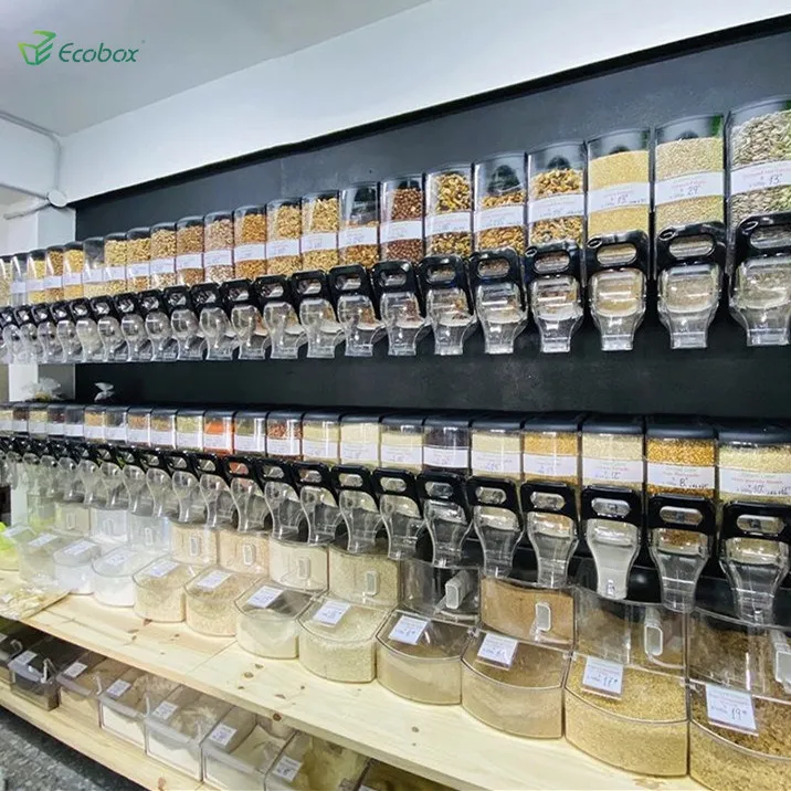 Лидер продаж пластиковый диспенсер для сухих продуктов зерен кофе сладостей