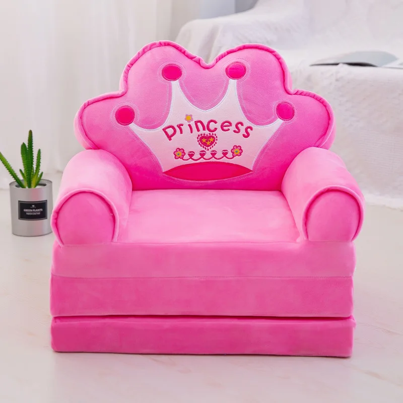 Popular in Africa OEM/ODM Stuffed Plush Animal Shaped 3  in 1 Convertible Sofa to Lounger Children Flip Out Sofa for Kids