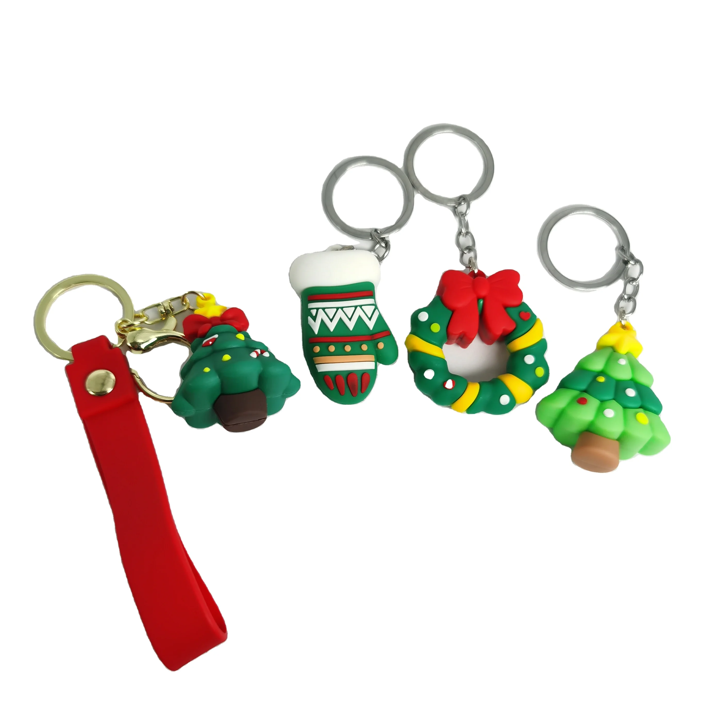 Производитель, Рождественская серия, мягкий ПВХ брелок Санта-Клаус, креативный рождественский подарок, 3D Мягкие ПВХ брелки