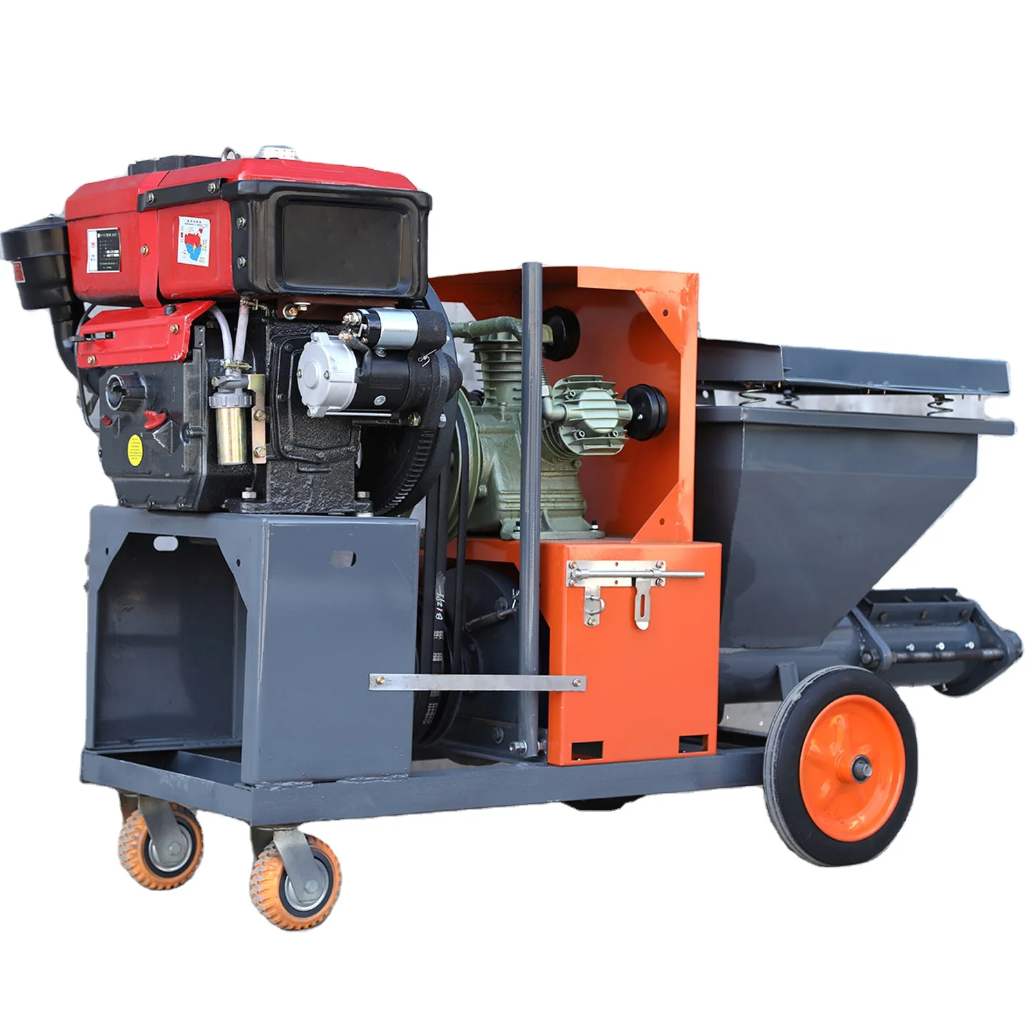 Diesel Engine Spraying Plaster Cement Plastering Spray Factory Direct Gunite Diesel Mortar Sprayer Machines Price For Sale