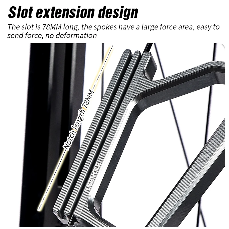 Lebycle Bicycle Spoke Tool Professional Bicycle Spoke Adjustment Tool Flat Spoke Wrench Long Handle Design for Wheel Maintenance