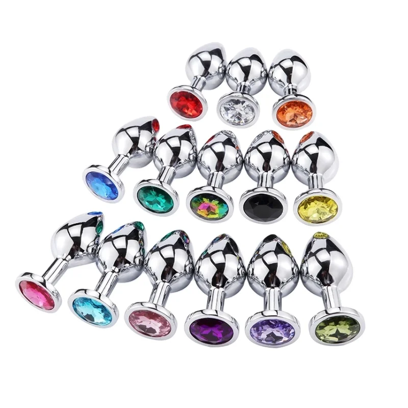 Unique Stimulation Super Exciting Waterproof Massager Metal Jeweled G-spot A-nal P-lugs Butt Trainer Toys for Women Men