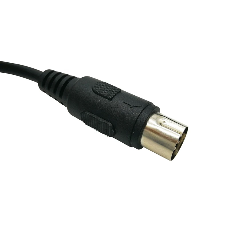 OEM custom black 13 PIN male MINI DIN big din connector midi extension cable
