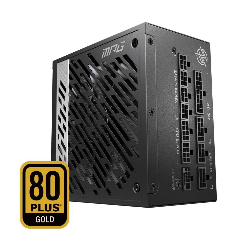 MSI  A750G PCIE 5.0 80 GOLD Full Modular Gaming PSU 12VHPWR Cable 4070 ATX 3.0 Compatible 750W Power Supply