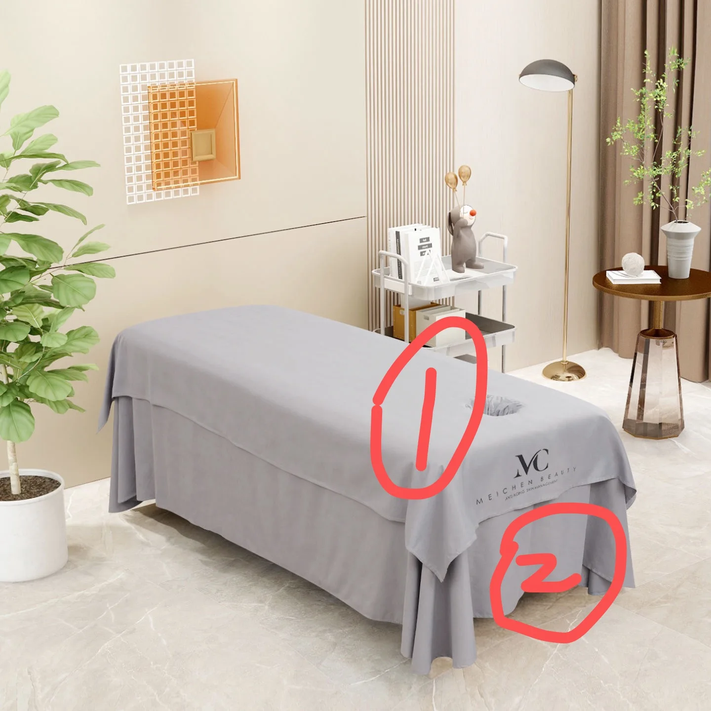 Beauty salon massage therapy  bed sheet  + bedspread two-piece set can be customized Logo