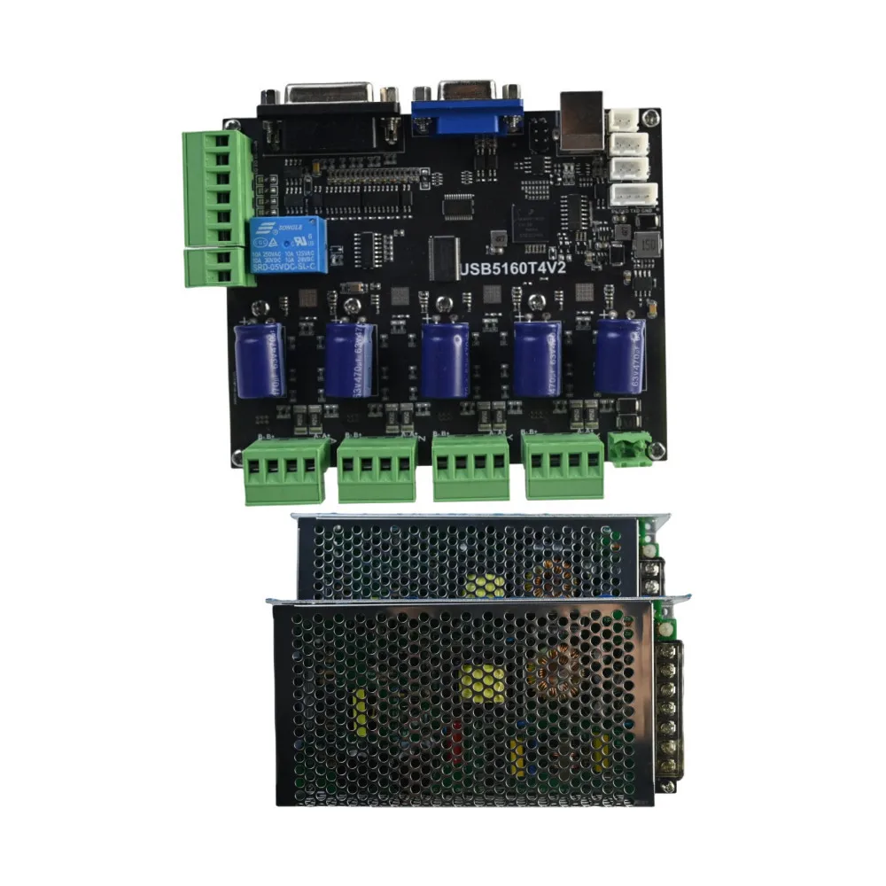 MACH3 USB Controller Board & Stepper Driver 2 In 1 Integrated Controller Kit 3/4/5/6Axis For CNC Milling Router 100W24VDC