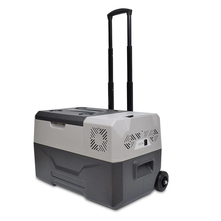 Outdoor Travel 30L AC DC mini portable compressor car refrigerator with Handle and Slide