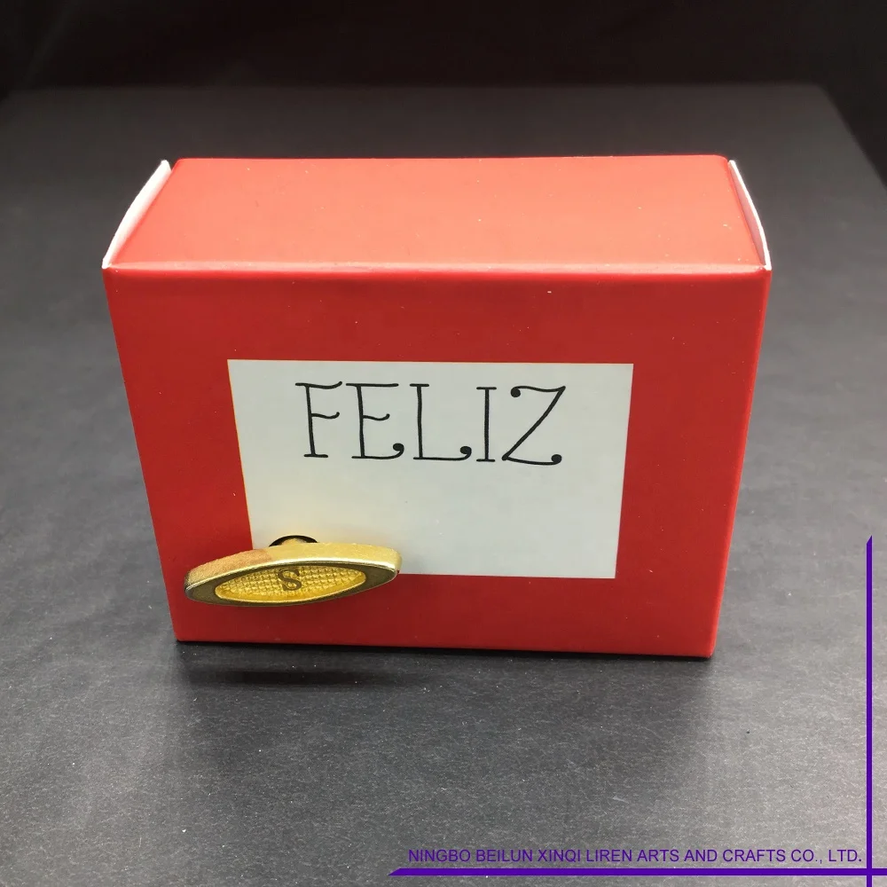 Wind Up Music Box with Paper Cover Customized Birthday Present