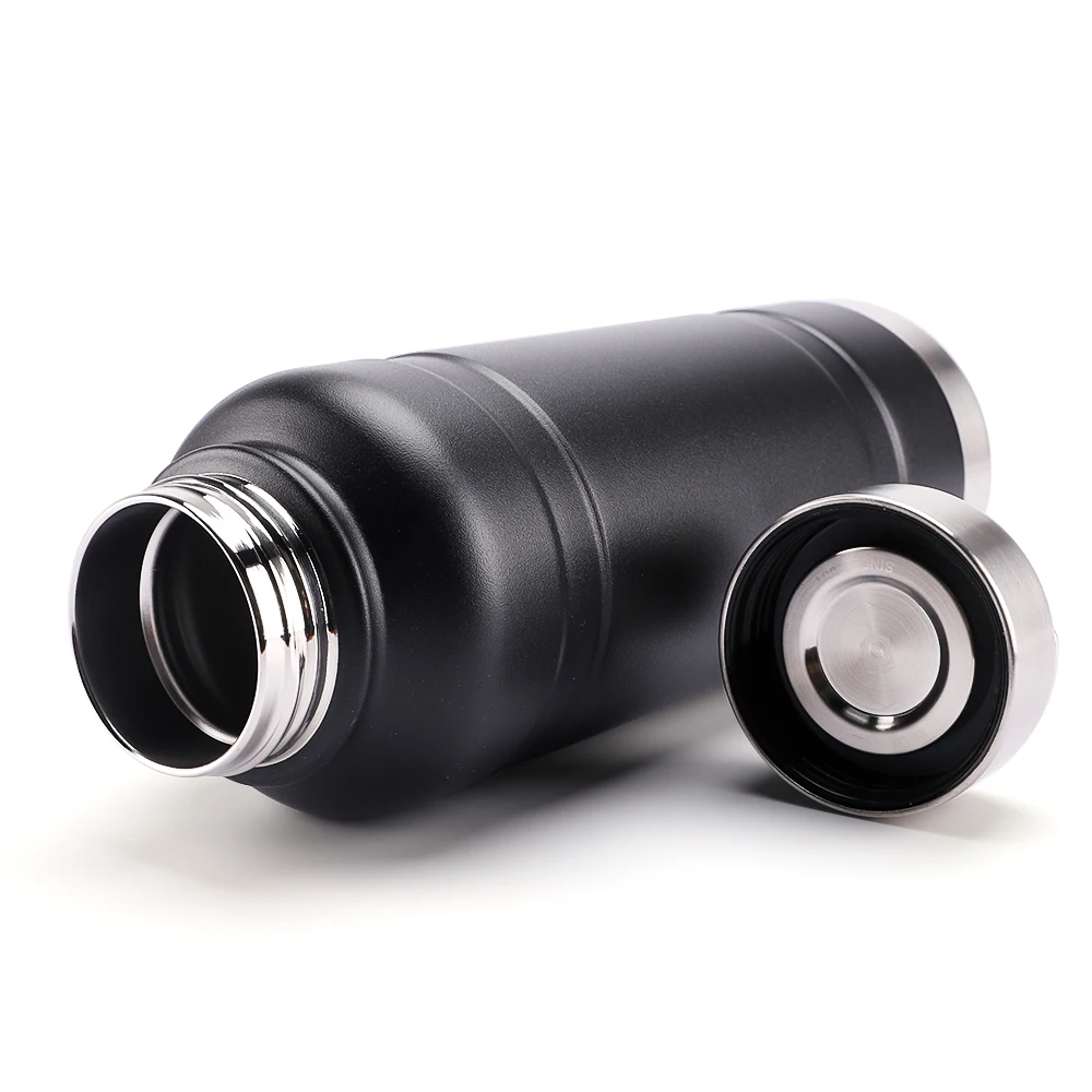 Wide Mouth Coldest Vacuum Insulated Thermal Stainless Steel Sports Bottle Bottle With Steel Steel Handle Lid