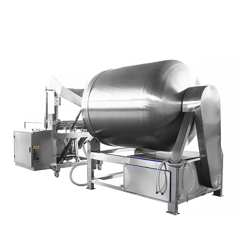Vacuum massager for meat processing