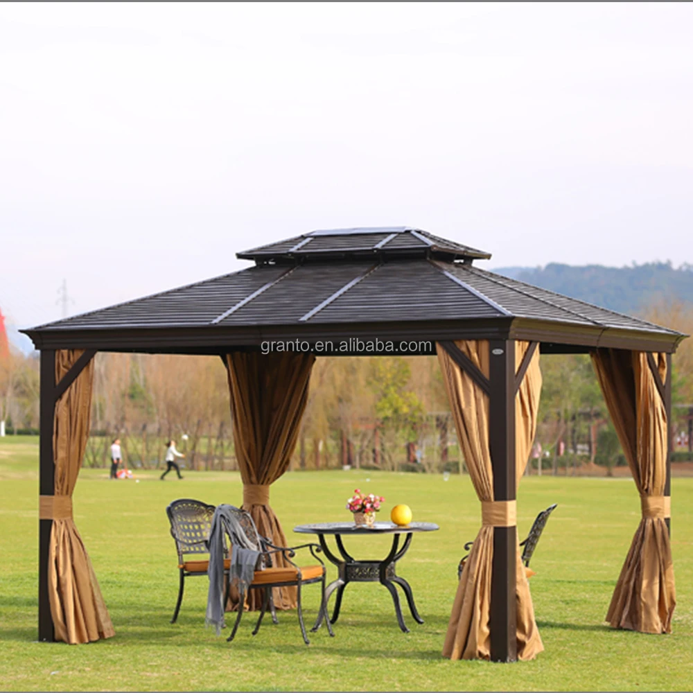 Hot sale outdoor furniture bistro aluminium gazebo large size pavilion