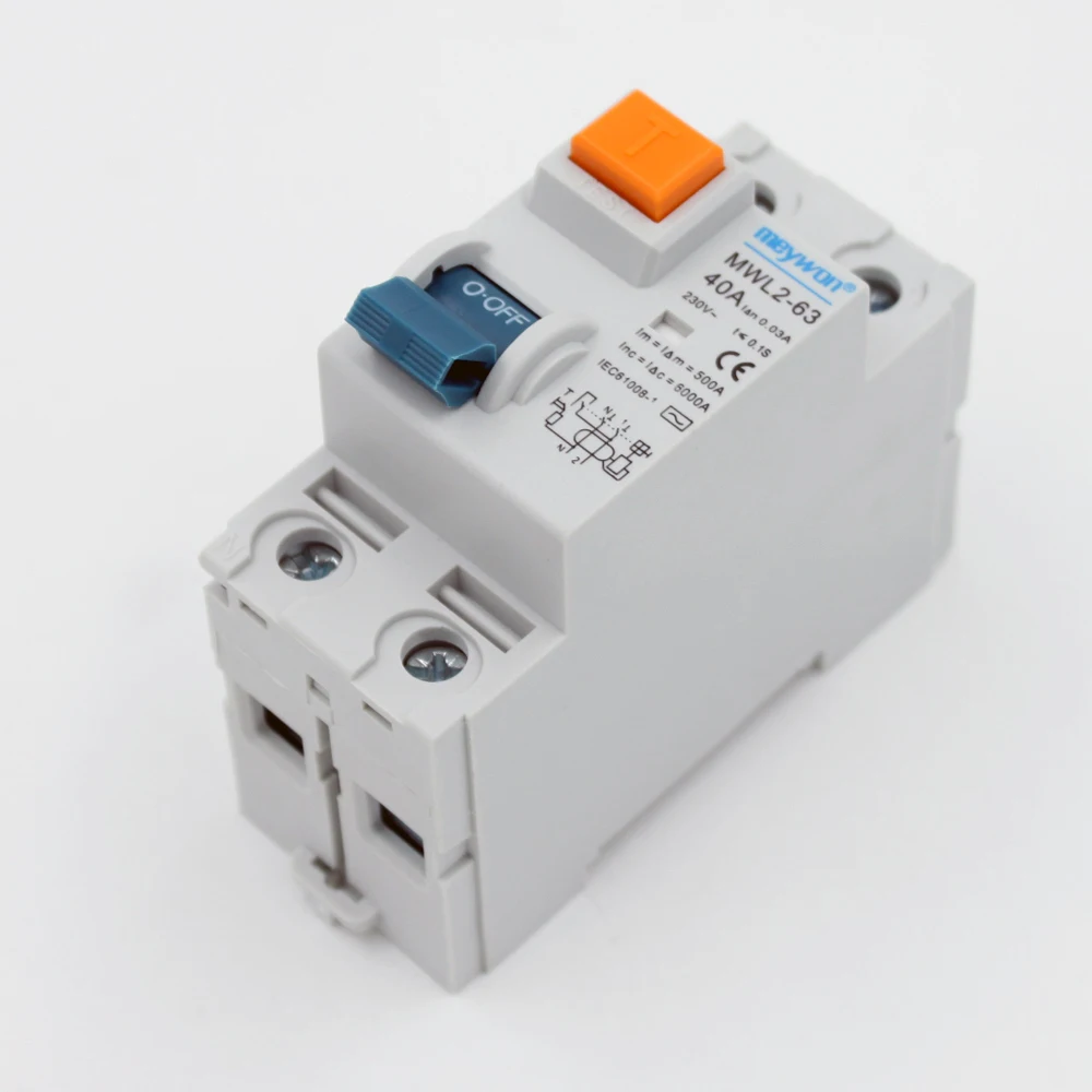 Electro Magnetic type rccb Residual Current Operated Circuit 25a 40a 63a rcbo type A and AC with 2 pole rccb