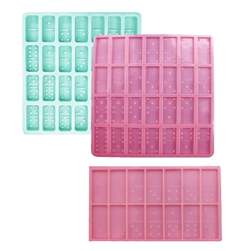 ODM/OEM DIY Epoxy Resin Shiny Silicone Jumbo Domino Mold Professional Domino Mold Domino Box Resin Mold