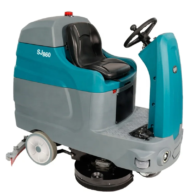 Hot Sales SJ860 Commercial-Grade Ride on Floor Scrubber Machine for Airports and Terminals