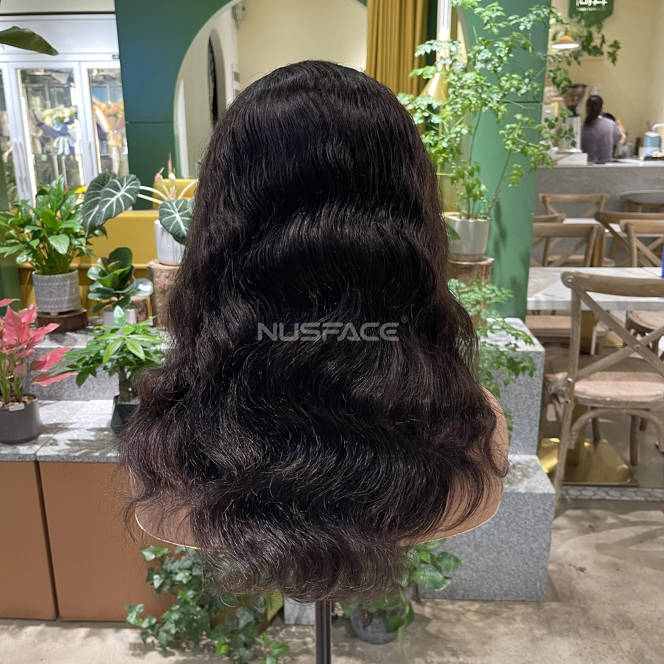 Factory Price Wholesale Cuticle Aligned Unprocessed Hair Hairline Egg Curly 4x4 Closure Human Hair Wig Double Drawn Natural Long