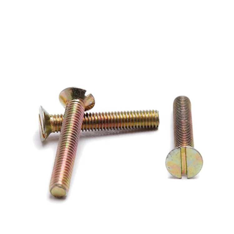 GB68 DIN963 Slotted Countersunk flat head slotted screws countersunk head slotted machine screws One-word countersunk head screw