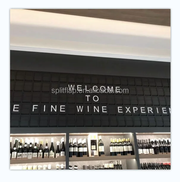 Customized size optional font remote control split flap display