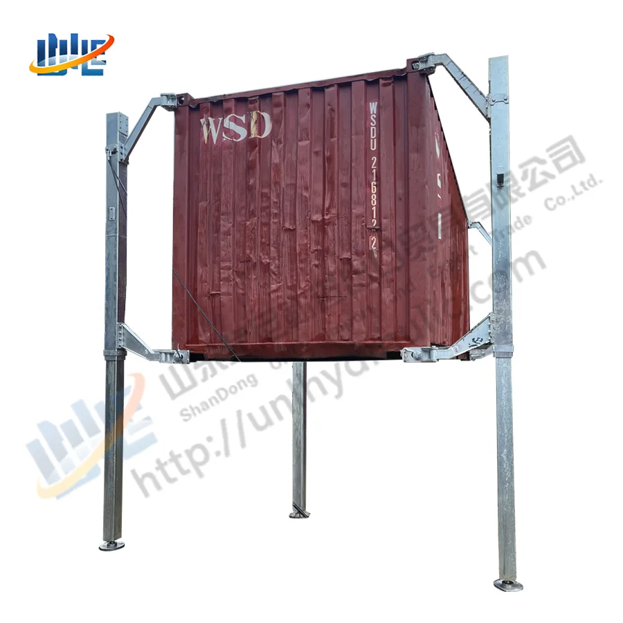 30 ton four support legs shipping container off the truck stand lift system