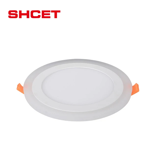 2022 new  round recessed mounted High quality led panel light low moq double color ceiling lighting 2 in 1 colorful   factory