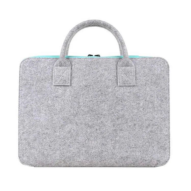  15.6 Inch Felt Laptop Sleeve Bag with Handle Notebook Computer Case Pouch Accessories Holder Opp + Carton