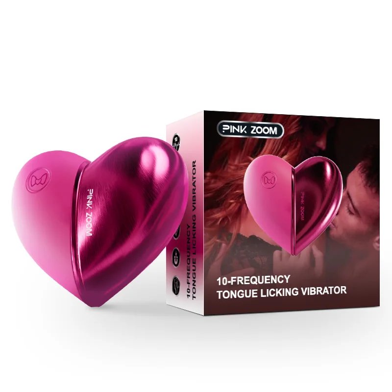 Brand NEW Love Heart Vibrator Nipple Clit Massager Clitoral Stimulator Adult Toys Clitoral Sex Toy Tongue Licking Vibrator