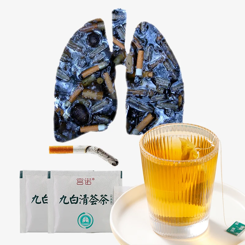 Natural Chinese Herbal Lung Detox Tea Smokers Formula 20 Bags  Supports Throat Respiratory Health
