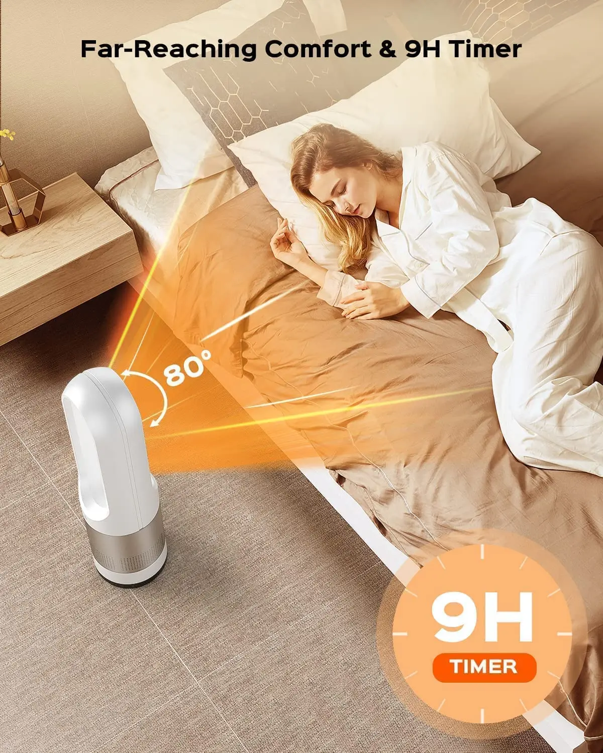 Cool and Heat Bladeless Tower Fan ceramic heater electric fan home appliances cheap Portable