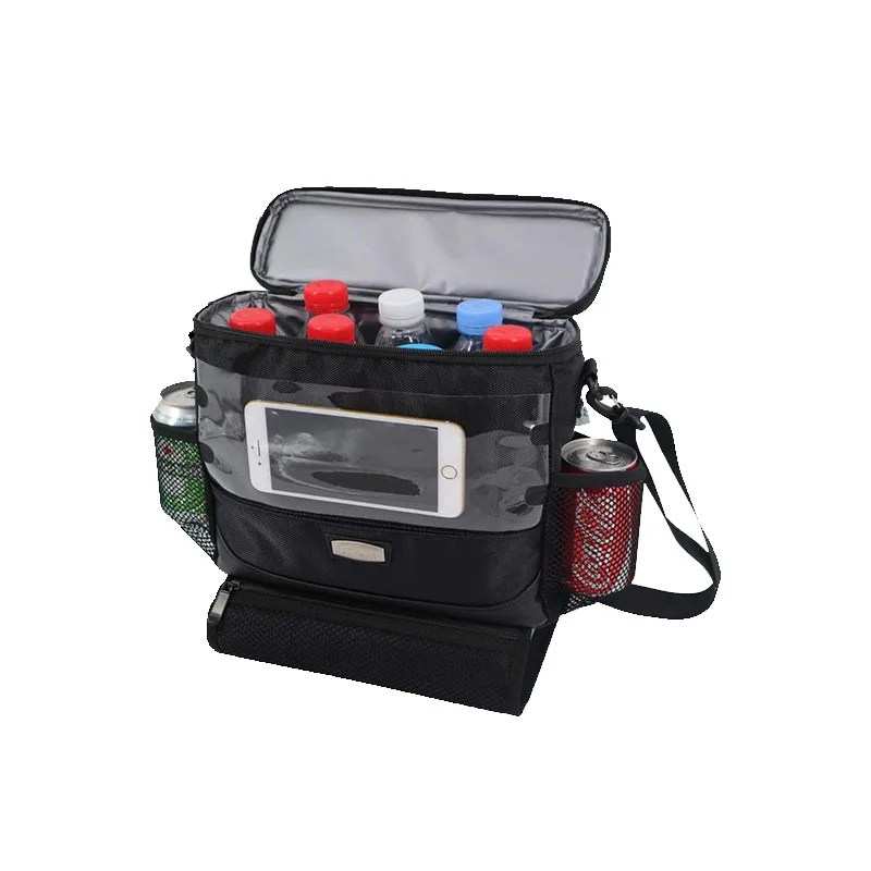 Watertight Car Seat Back Cooler Bag Organizer with Phone iPad Tissue Holder and Insulated Food Pocket