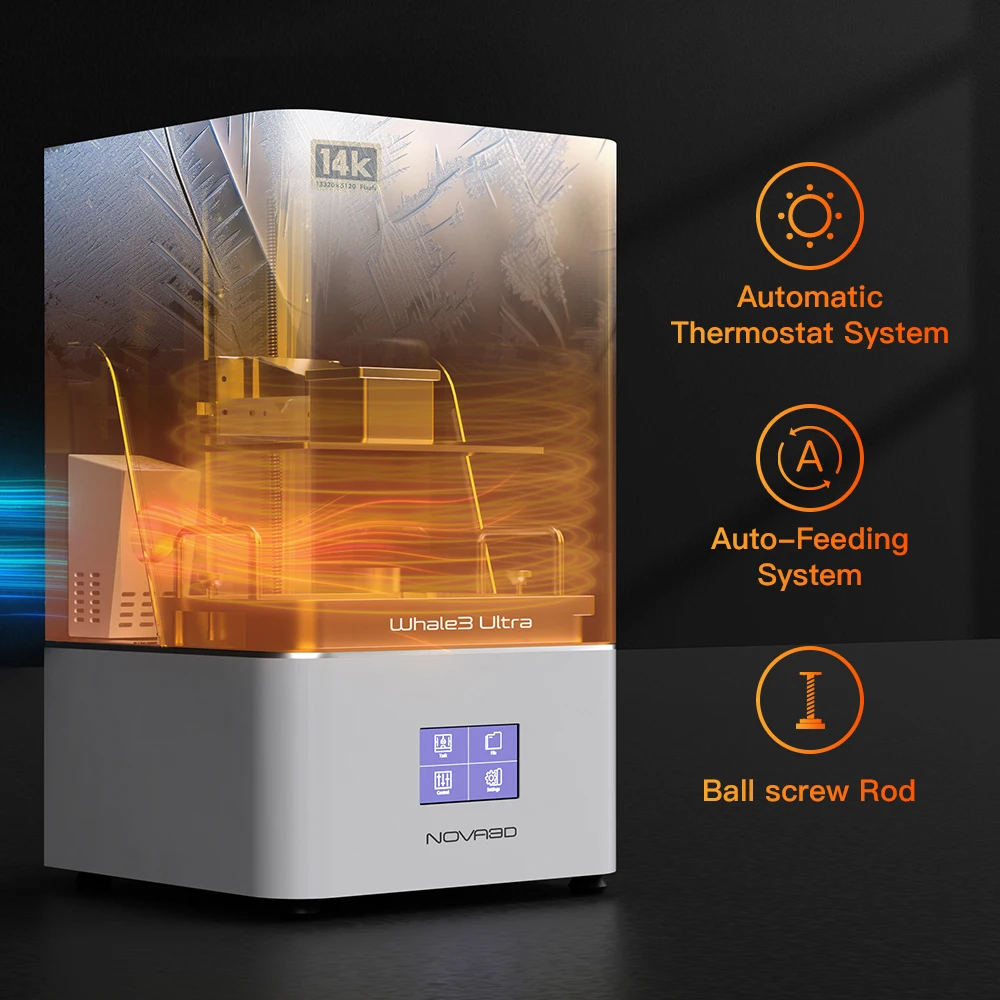 NOVA3D Whale3 Ultra 14K 10 Inch LCD UVdental  Resin 3D Printer for Dentistry Casting Mold Orthodontic Model