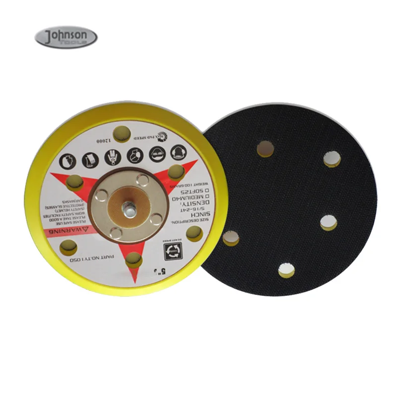 Genuine special price 5Inch 6 holes back up sanding pad hook and loop backing pad for sander