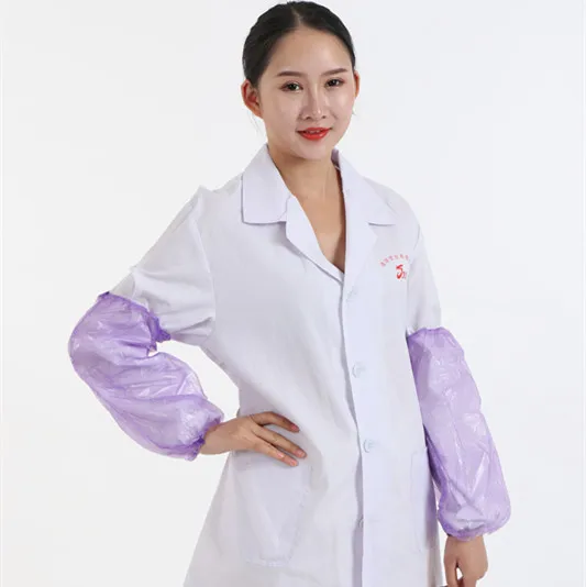 Disposable Pink Plastic Waterproof  PE Oversleeve Arm Sleeve Cover