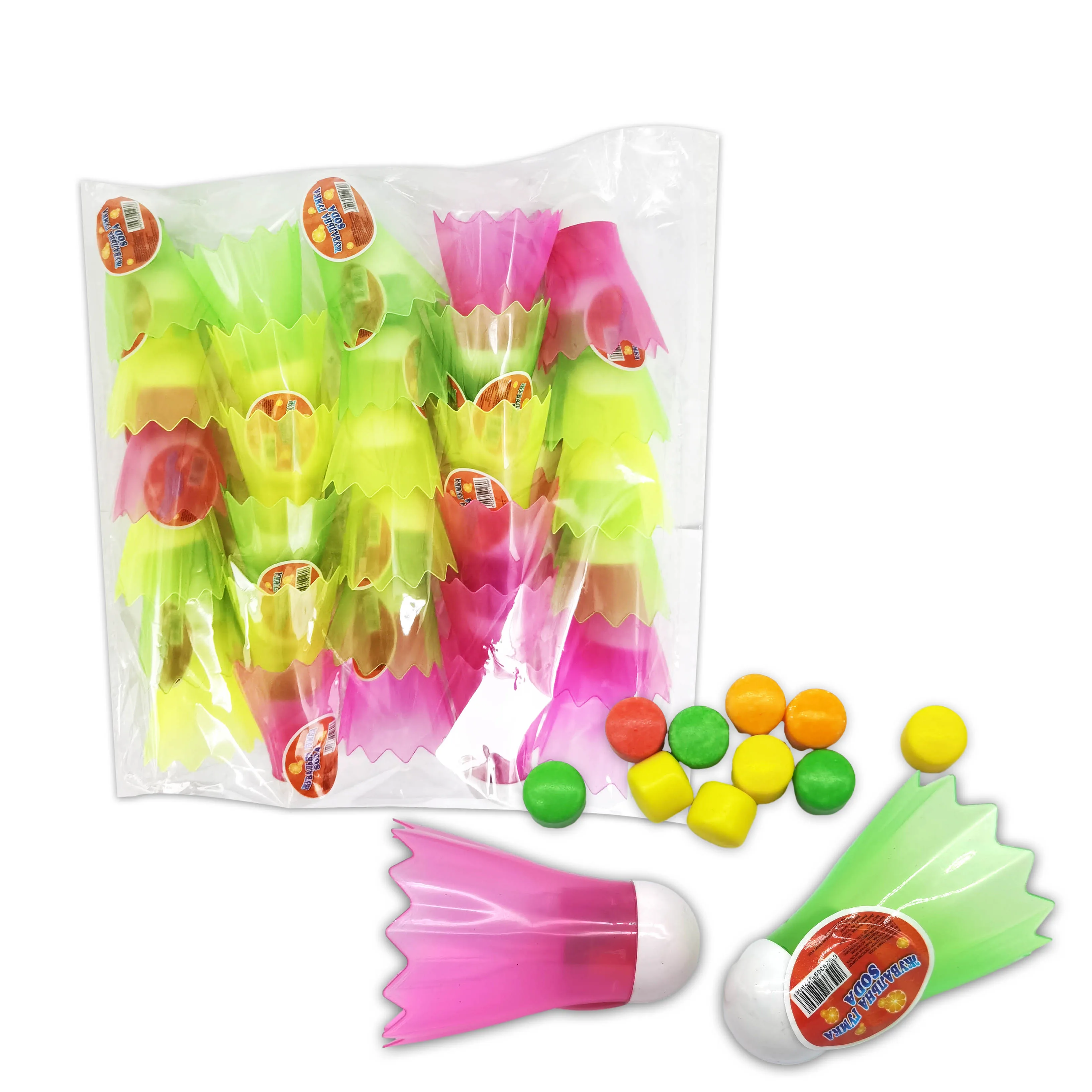 New cheap sweets with toys for children small kids badminton toys and candy toys china