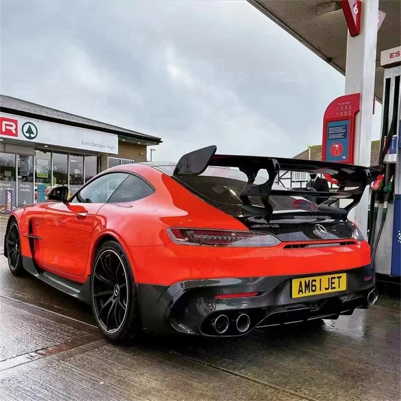 BS стиль карбоновый спойлер заднего бампера для Mercedes Benz Amg GT GTS GTR задний корпус комплект дооснащения