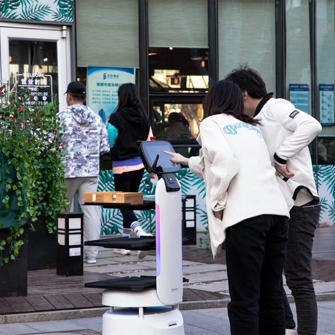 Segway Artificial Intelligence Restaurant Service Food Delivery Robot Restaurant Equipment Remote Control Provided robot waiter