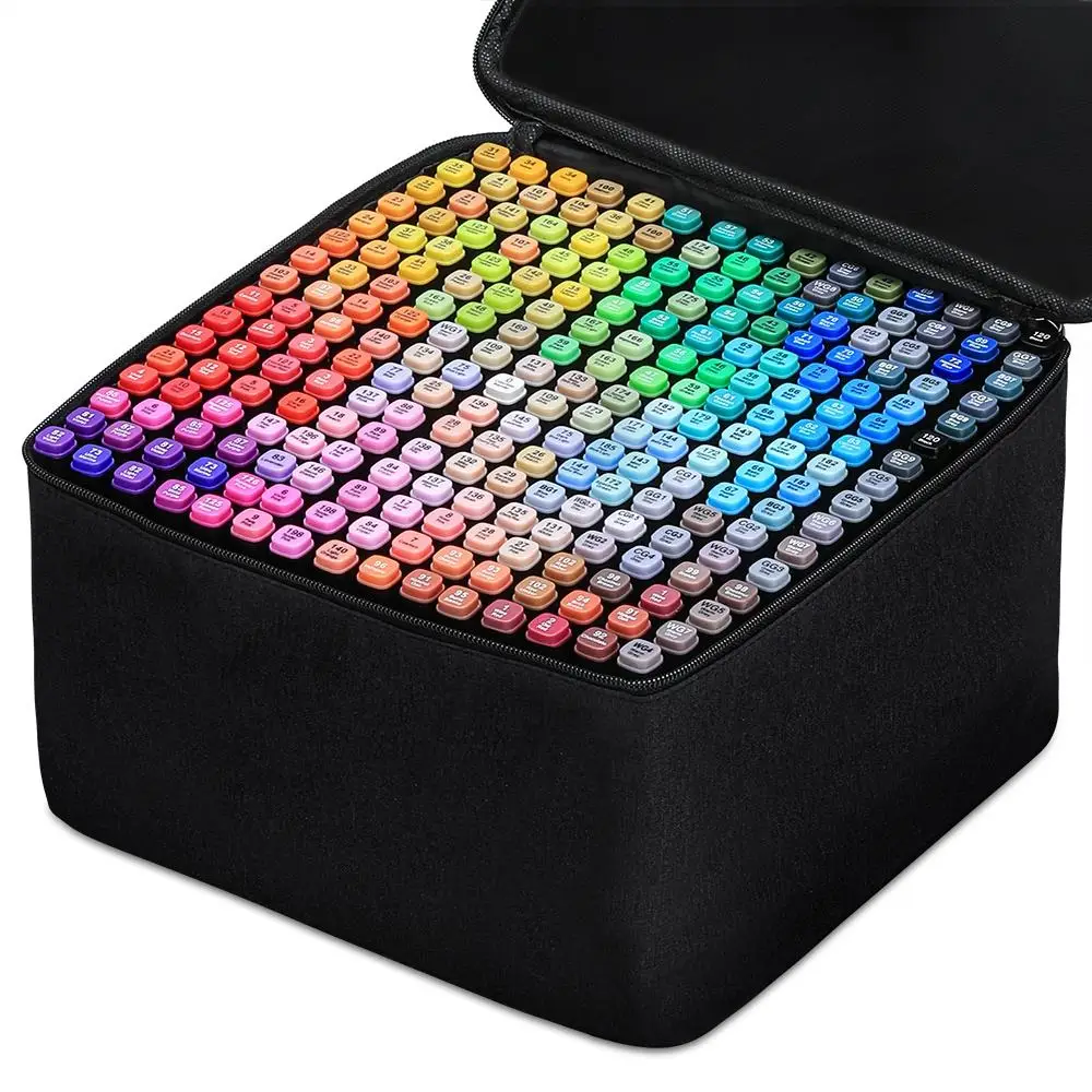 Wholesale 30/40/60/80 Vivid Colors Alcohol Based Dual Ended Art Marker Set Double-ended marker