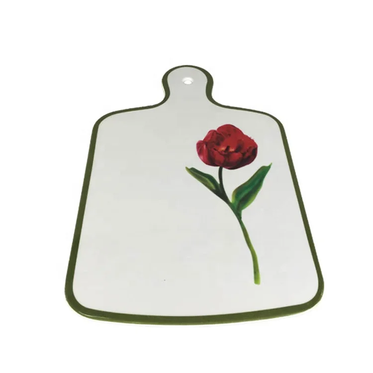 Garden design Germany market melamine breakfast bread plastic cutting chopping board with hang hole