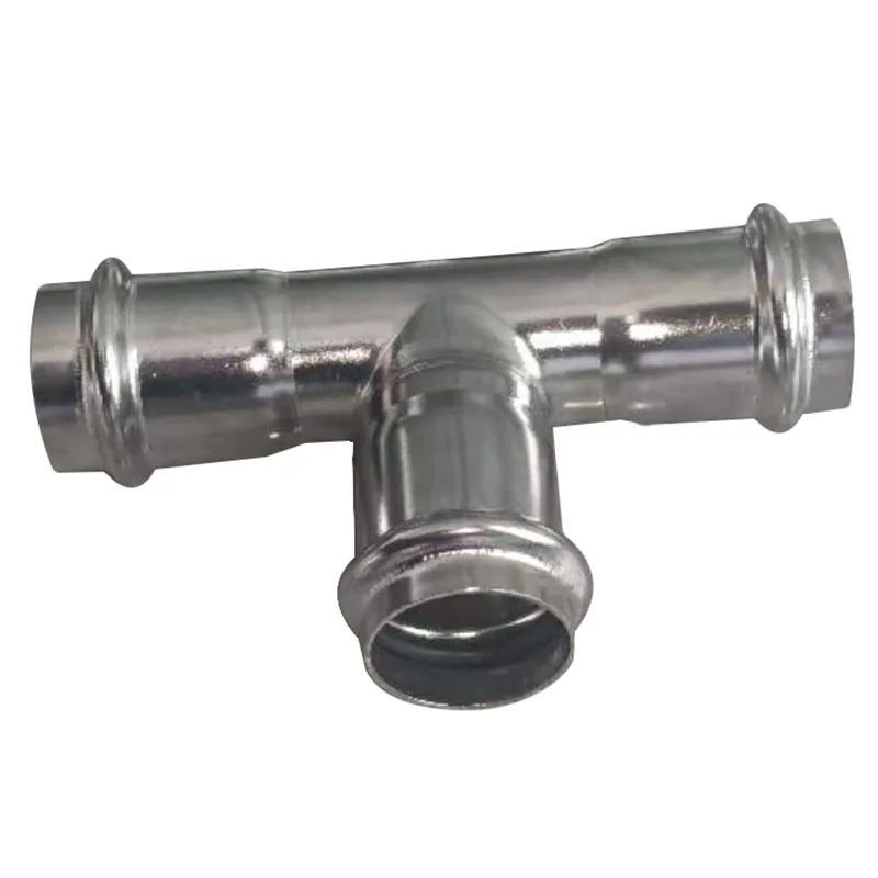 Crimping Tee Connectors Accessories Clamps Built-in Sealing Rubber Ring For 304 Stainless Steel Pipe Connection