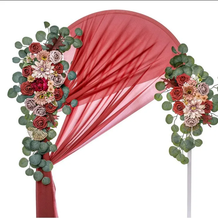 New Wedding Arch Flower Decoration Outdoor Wedding Scene Corner Simulation Flower Christmas and New Year Wedding Supplies