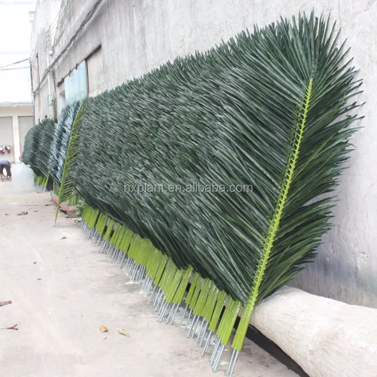 Outdoor UV Proof Tropical Artificial Fake Dried Coconut Palm Branches Leaves