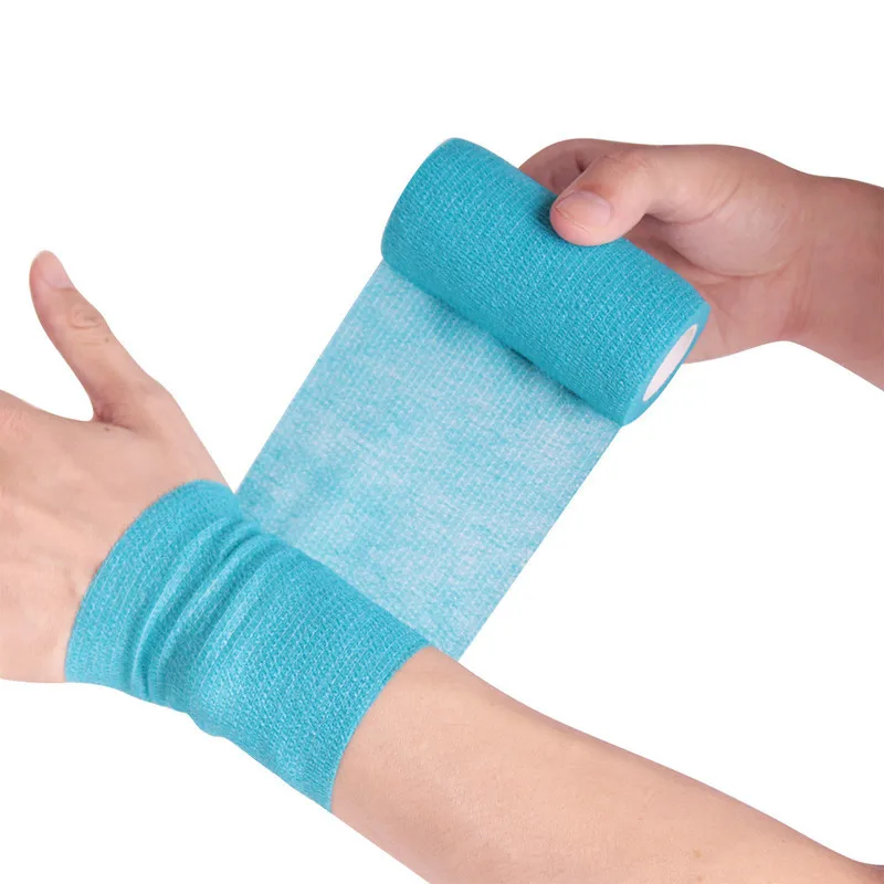 1Roll 2.5/5/10cm*4.5m Gauze Medical Bandage Self Adhesive Breathable Elastic Bandages For Sports Fixing Finger Wrist Leg